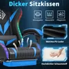 Hoffree Herná stolička, ergonomická, s masážnou funkciou (2 Náhľad obrázku produktu 7