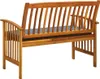 vidaXL Panca da giardino con cuscini 119 cm in legno Anteprima dell’immagine prodotto 5