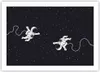 Poster - Poster ohne Rahmen - Cartoon Astronauten Kosmos - Produktbild-Vorschau 1