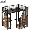 A diagram of a loft bed with dimensions shown. Náhled obrázku produktu