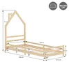 ML-Design Kinderbett Haus 90x200 cm Natur mit Matratze Produktbild-Vorschau 7