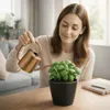 5 Blumentöpfe Schwarz Blumenvase Übertöpfe Pflanztop Set Produktbild-Vorschau 6