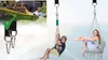 Collage of images showing hammock accessories and hanging chairs in use. Podgląd zdjęcia produktu