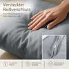Kissenbezug 50x60 cm Grau | 100% Baumwolle | Atmungsaktive Produktbild-Vorschau 4