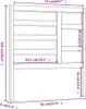 vidaXL Bett-Kopfteil Grau 81x4x104 cm Massivholz Kiefer -  Produktbild-Vorschau 7
