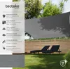 Voile d'ombrage carrée, gris - 5,4 x 5,4 m Voir les images du produit 2