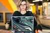 MuchoWow® Laptop Aufkleber Sticker Cover Marmor - Gold - Produktbild-Vorschau 5