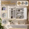 Spiegelschrank 120x13x90cm Badezimmerschrank mit LED und 3 Produktbild-Vorschau 6