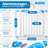 Kidiz Sicherheitsbarriere für Kinder, 74-87 cm, weiß Produktbild-Vorschau 6
