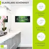 ARTland Glasbild Silber abstrakt auf Grün Größe: 125x50 cm Produktbild-Vorschau 2