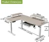 Radlove 160cm L-Desk scrivania elettrica regolabile in Anteprima dell’immagine prodotto 7