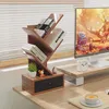 COSTWAY 5-stöckiges Bücherregal mit Schublade, Standregal Produktbild-Vorschau 2
