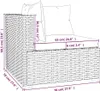 vidaXL 5-tlg. Garten-Lounge-Set mit Kissen Poly Rattan Grau Produktbild-Vorschau 8