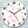 Wanduhr aus Glas Rund fi 30 Aquarell Blumen Quarz Deko Produktbild-Vorschau 1