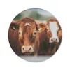 MuchoWow® Mauspad Mousepad Kühe - Gras - Zaun 20x20 cm - Produktbild-Vorschau 1