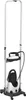 A white steam iron and steamer unit on a stand, isolated on a white background. Voir les images du produit