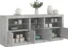 The Living Store Sideboard mit LED-Leuchten Betongrau Produktbild-Vorschau 2