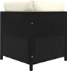 set 9 pezzi da giardino con cuscini in poly rattan nero Anteprima dell’immagine prodotto 10