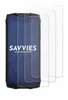 A smartphone screen protector set is displayed in front of a smartphone. Produktbild-Vorschau