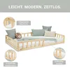 Łóżeczko dla dziecka 120x200 cm z materacem, łóżko na Podgląd zdjęcia produktu 21