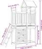 vidaXL Hracia veža hnedá 110,5 x 52,5 x 215 cm Masívne Náhľad obrázku produktu 6