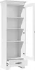 Vitrinenschrank weiß 70x210x44 cm Vintage Stil mit Produktbild-Vorschau 3