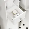 SoBuy meuble rangement WC avec tiroir Blanc Moderne Voir les images du produit 9