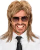 A man wearing a blond mullet wig, aviator sunglasses, a white shirt, and a black tie. Anteprima dell’immagine prodotto