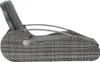 Side view of a gray wicker lounger with a gray cushion. Produktbild-Vorschau