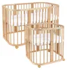 Waldin Babybett Kinderbett 7in1 mit Matratze, mitwachsendes Produktbild-Vorschau 2