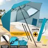Faziango Strandschirm 210 cm Sonnenschirm mit UV Schutz Produktbild-Vorschau 3