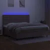 The Living Store Boxspringbett mit Matratze & LED Taupe Produktbild-Vorschau 5
