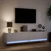 vidaXL TV-Wandschrank mit LED Weiß 180x31x38 cm Produktbild-Vorschau 5