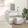 vidaXL Make-up tafel, wit, 100 x 41 x 140 cm, houtvezel Productafbeelding-voorbeeld 4