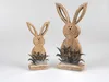 Oster Dekofigur Hase im Gras H. 36cm Alu + Mango-Holz Produktbild-Vorschau 3
