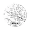 MuchoWow® Mauspad Mousepad Karte - Fürth - Stadtplan 20x20 Produktbild-Vorschau 1