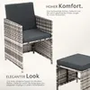 Poly Rattan Sitzgruppe Esstisch Lounge Gartenmöbel Produktbild-Vorschau 3
