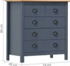 vidaXL Příborník Hill Grey 79x40x80 cm Borovicový masiv Náhled obrázku produktu 3
