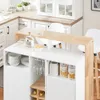 SoBuy KNL07-WN Kuchyňský ostrůvek s pracovní deskou Náhled obrázku produktu 10