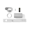 A collection of accessories for a portable air conditioner, laid out on a white background. Produktbild-Vorschau
