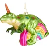 BRUBAKER Einhorn T-Rex Regenbogen Weihnachtskugel aus Glas Produktbild-Vorschau 3