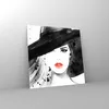 Bilder auf glas - Frau Gesicht Lippen - 70x70cm - Produktbild-Vorschau 4