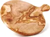 Olivenholz Pizzabrett oder Flammkuchenbrett, rund mit Griff Produktbild-Vorschau 2