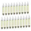 A collection of small candle-shaped light bulbs arranged in two rows against a white background. Produktbild-Vorschau