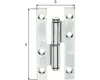 Aushebescharnier rechts 95 x 45 mm Produktbild-Vorschau 2