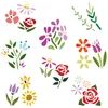 Schablonen Malen für Kinder, 8 Stück Set 15x15 cm Blumen, Produktbild-Vorschau 3