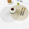Platzdeckchen 4er Set, Gold Tischuntersetzer Rund Platzset Produktbild-Vorschau 5