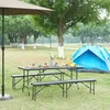 Klapptisch ‘Mark’ rechteckig 180 x 75 x 72 cm Rattanoptik, Produktbild-Vorschau 2