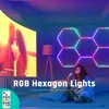 5er-Pack Hexagon LED Deckenleuchte, 200W RGB Dekolicht Produktbild-Vorschau 5