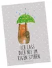 Mr. & Mrs. Panda Ansichtskarte Bär Regenschirm - Grau Produktbild-Vorschau 1